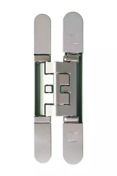 Kubica K2460 CS Charnière invisible Agencement et Bâtiment 3D - Chromé Satiné - 60kg/Ep mini 25mm - KOBLENZ - K2460 CS