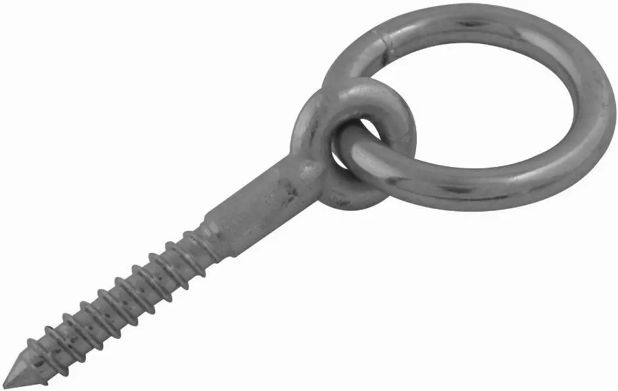 Anneau d'écurie vis à bois acier zingué VISO Tige 55 mm Fil Ø10 - AEV55E