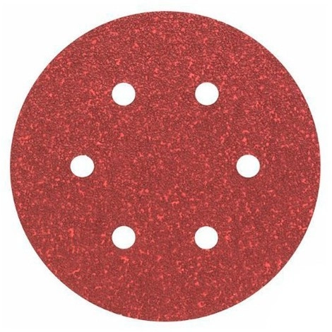 Disque papier velcro rigide VC153 6 trous HERMES - Ø150 - G.80 - EB27 - Lot de 50 - 6121095