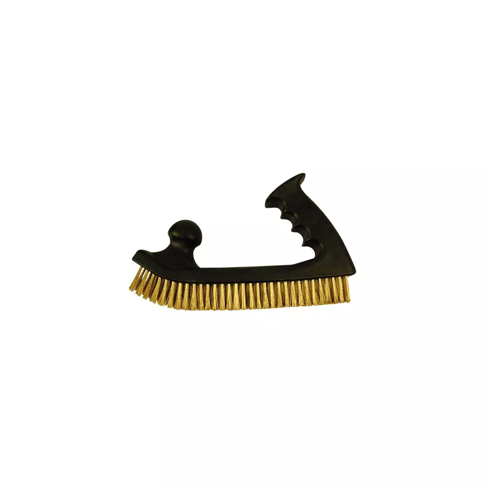 Brosse manuelle forme rabot - fil acier laitonné 0.30 mm - pour bois/métal - Décapage dur - LEMAN - 760.192