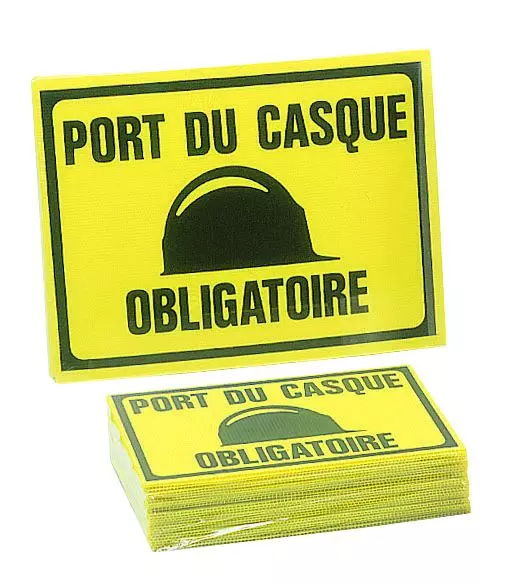 Lot de 25 panneaux Port casque obligatoire - 300 x 200 mm - NOVAP - 4304342