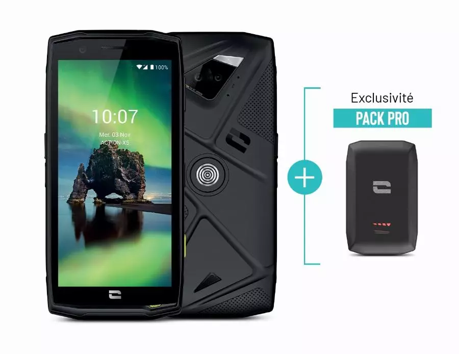 Pack Smartphone Action-X5 + Batterie externe 6000 mAh - CROSSCALL - 1401049901675