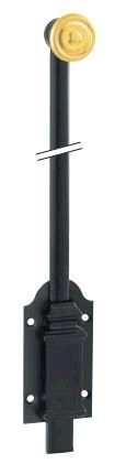 Verrou boîte fonte noire bouton laiton n°2 COUILLET - L.500 mm - VBF2.500 LIVRE SANS GACHE 