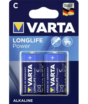 Pile alcaline LR14 1.5V Longlife VARTA - blister de 2 - 4914110412