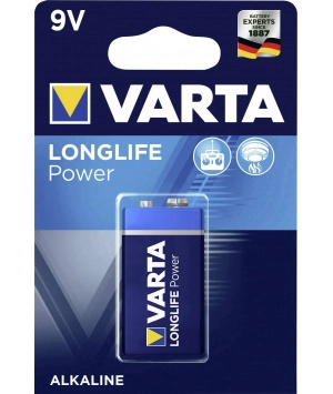 Pile alcaline 9V 6LR61 Longlife VARTA - 4922121411