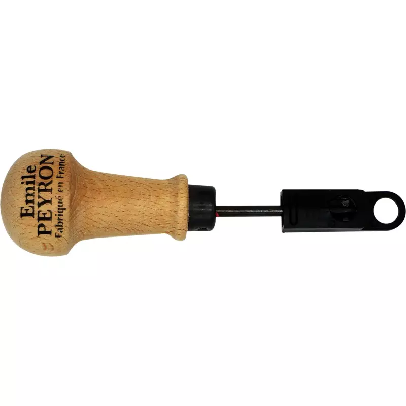 Poinçon ou Alène en acier trempé avec manche boule en hêtre - EMILE PEYRON - 114P Poinçon ou Alène en acier trempé avec manche boule en hêtre - EMILE PEYRON - 114P