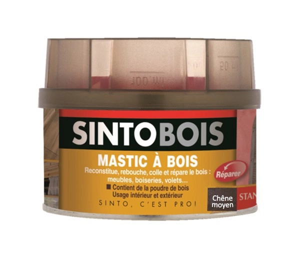 Mastic SINTOBOIS + Tube durcisseur SINTO - Chêne Moyen - Boite 1 L - 23712 Mastic SINTOBOIS + Tube durcisseur SINTO - Chêne Moyen - Boite 1 L - 23712