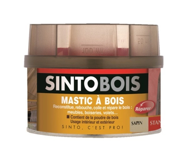 Mastic SINTOBOIS + Tube durcisseur SINTO - Sapin - Boite 1 L - 23782 Mastic SINTOBOIS + Tube durcisseur SINTO - Sapin - Boite 1 L - 23782