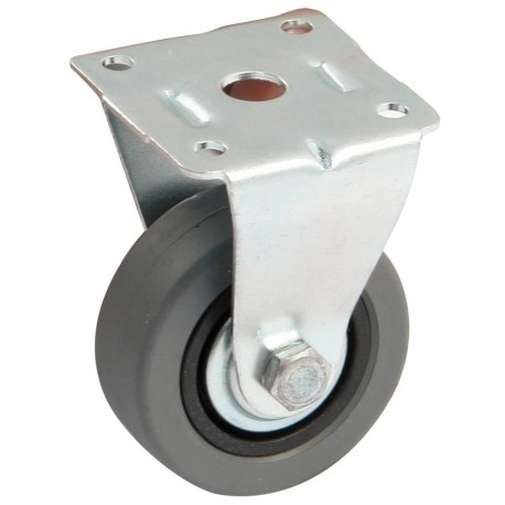 Roulette fixe AVL - Roue caoutchouc Ø 50 - Charge 30 kg - 518859AS