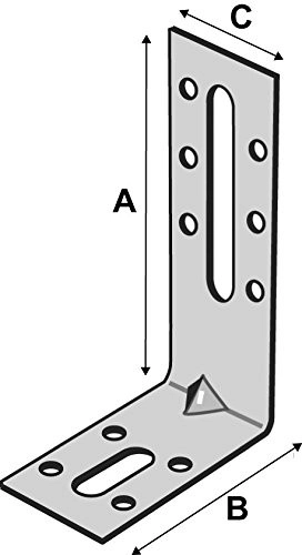 Équerre de fixation avec renfort SIMPSON - A80xB55xC30 - ép.2.5 mm - EFIXR853A