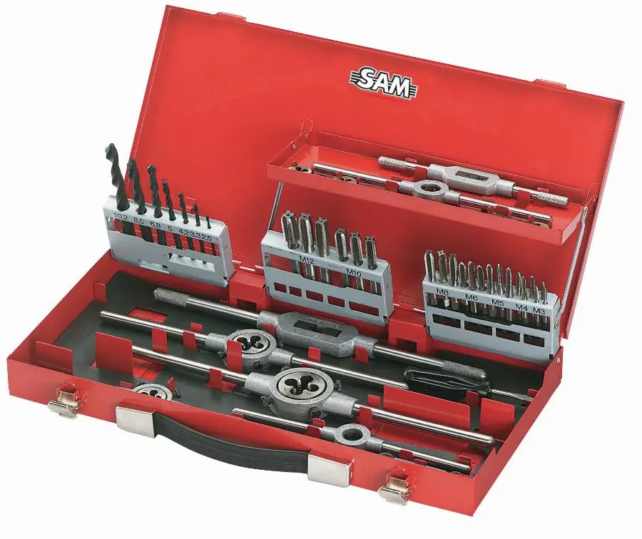 Coffret tarauds filieres de 44 pièces SAM - CTF44