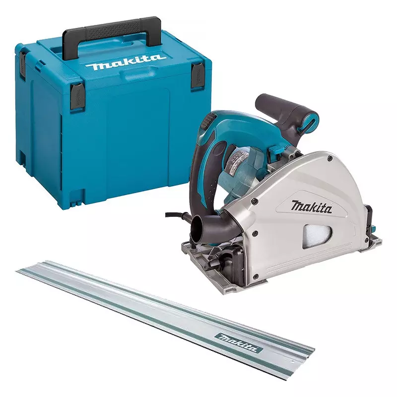 Scie circulaire plongeante 1300W Ø165MM - MAKITA - Avec coffret MAKPAC + Rail de guidage 1400 mm - SP6000J1 Scie circulaire plongeante 1300W Ø165MM - MAKITA - Avec coffret MAKPAC + Rail de guidage 1400 mm - SP6000J1