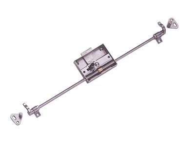 Espagnolette D203 DEVISMES - Acier laitonné - Axe 30mm - Tringle 1.6m - GA8-7 - Gauche - 12383034G