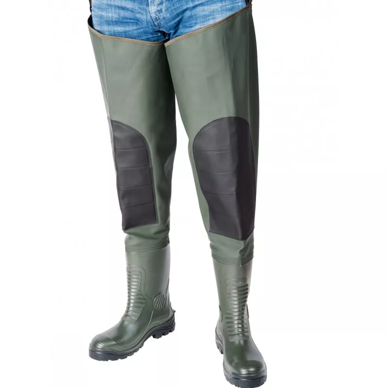 Bottes cuissardes sécurité SINGER PVC lourd S5 SRC - Hauteur 90 cm - Embout acier - COME