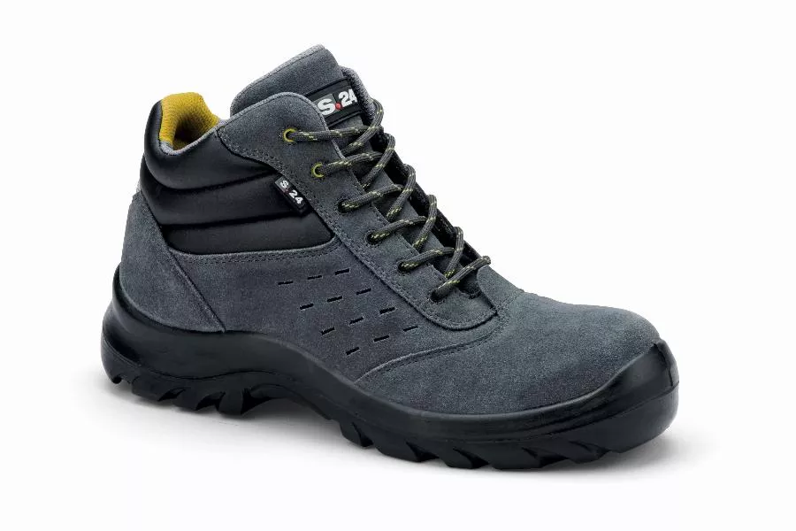 Chaussures de sécurité S24 COPA S1P - Croute de cuir velours gris - 5702 Chaussures de sécurité S24 COPA S1P - Croute de cuir velours gris - 5702