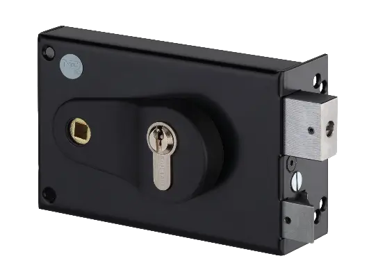 Serrure en applique horizontale - Réglable 52/60 mm - Fouillot droite - Cylindre euro - ND10 9772