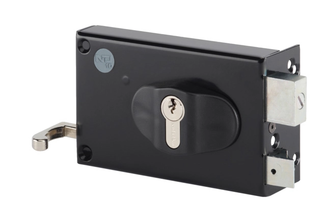 Serrure en applique horizontale - Réglable 52/60 mm - Tirage Droite - Cylindre euro - ND10 9770