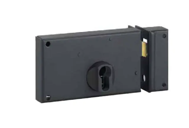 Serrure en applique pour cylindre profilé à crochet 140x83 mm THIRARD - Droite - 8118