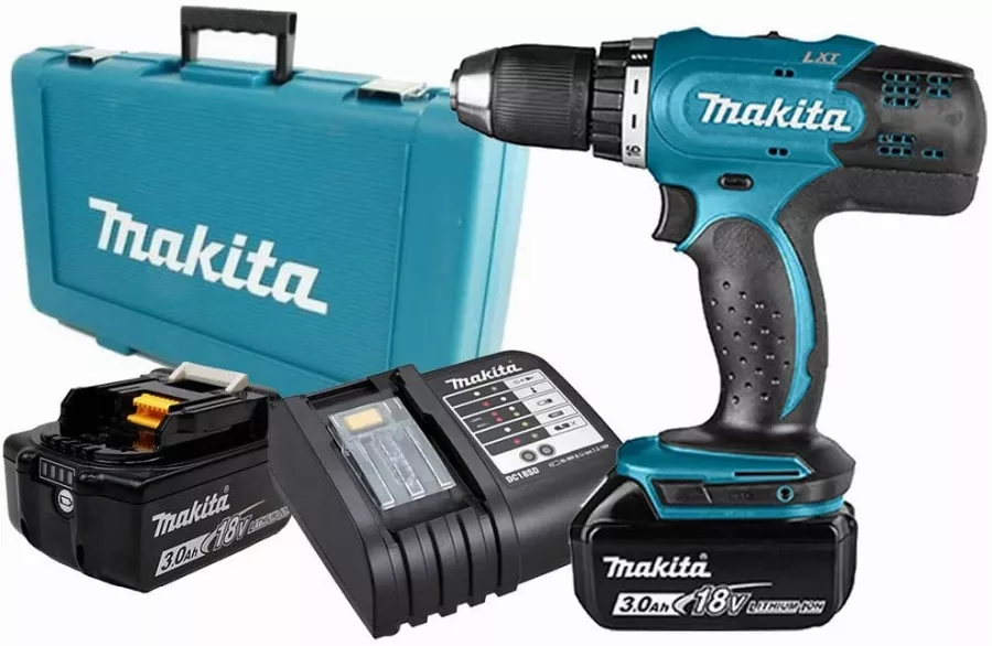 Perceuse visseuse 18V - MAKITA - avec 2 batteries 18V 3.0Ah - chargeur - coffret - DDF453SFE Perceuse visseuse 18V - MAKITA - avec 2 batteries 18V 3.0Ah - chargeur - coffret - DDF453SFE