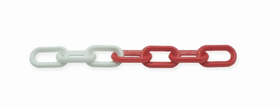 Chaîne de signalisation VISO - Plastique rouge et blanc - Ø8 mm - Longueur 25m - CBR801SBS